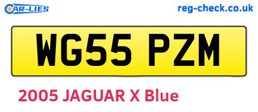 WG55PZM are the vehicle registration plates.