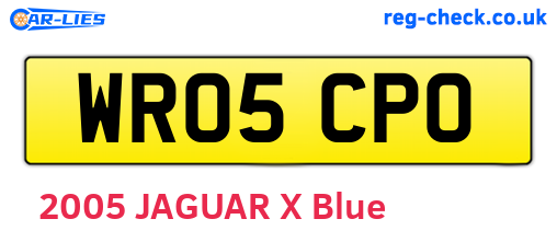 WR05CPO are the vehicle registration plates.