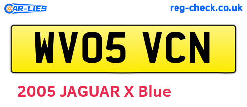 WV05VCN are the vehicle registration plates.