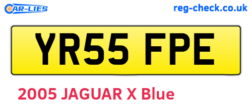 YR55FPE are the vehicle registration plates.