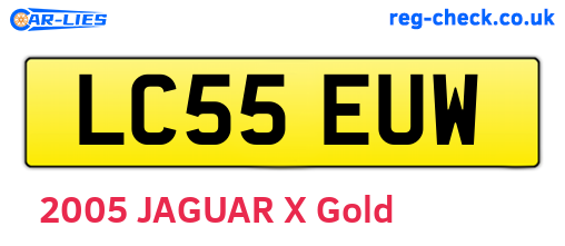 LC55EUW are the vehicle registration plates.