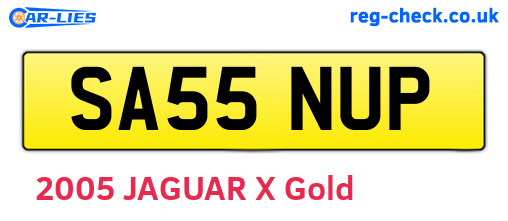 SA55NUP are the vehicle registration plates.