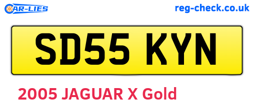 SD55KYN are the vehicle registration plates.