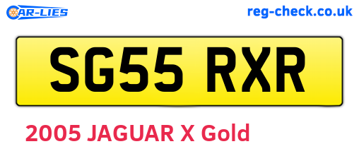 SG55RXR are the vehicle registration plates.