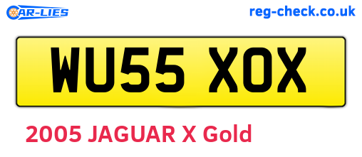 WU55XOX are the vehicle registration plates.