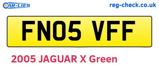FN05VFF are the vehicle registration plates.