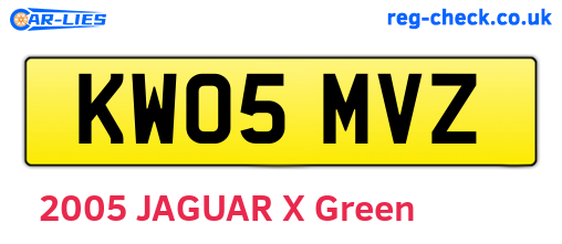 KW05MVZ are the vehicle registration plates.