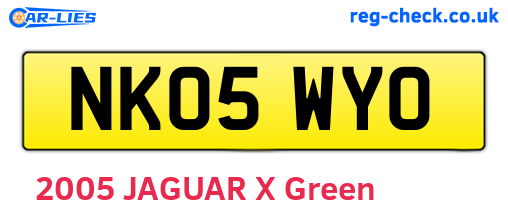 NK05WYO are the vehicle registration plates.