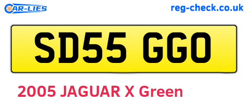 SD55GGO are the vehicle registration plates.