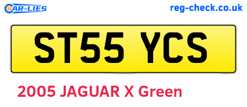 ST55YCS are the vehicle registration plates.
