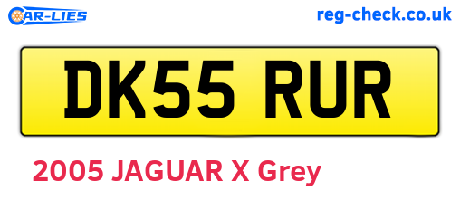 DK55RUR are the vehicle registration plates.