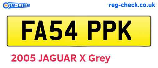 FA54PPK are the vehicle registration plates.