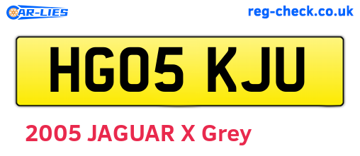 HG05KJU are the vehicle registration plates.
