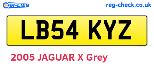 LB54KYZ are the vehicle registration plates.