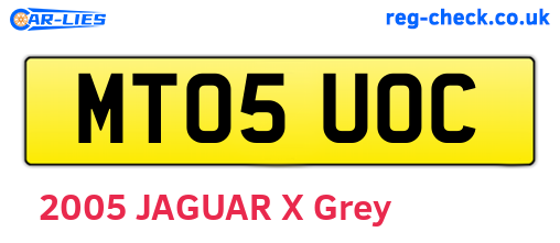 MT05UOC are the vehicle registration plates.