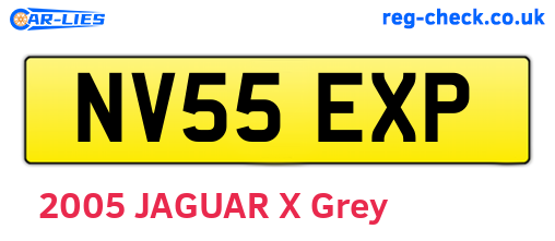 NV55EXP are the vehicle registration plates.