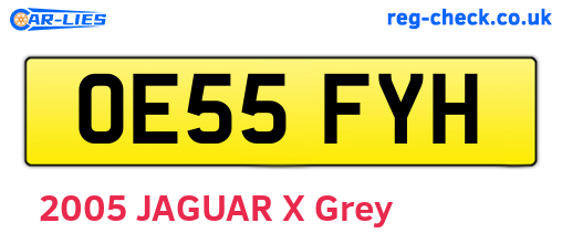 OE55FYH are the vehicle registration plates.