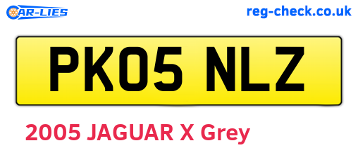 PK05NLZ are the vehicle registration plates.