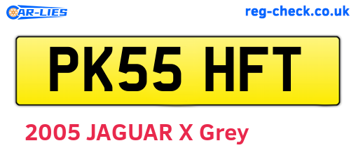 PK55HFT are the vehicle registration plates.