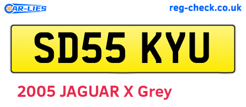SD55KYU are the vehicle registration plates.