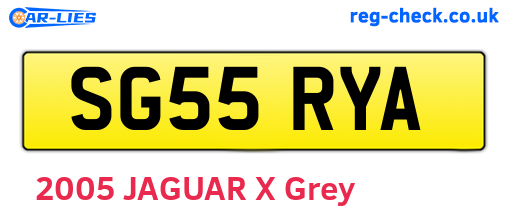SG55RYA are the vehicle registration plates.