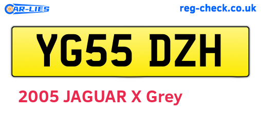 YG55DZH are the vehicle registration plates.