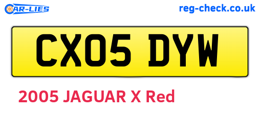CX05DYW are the vehicle registration plates.