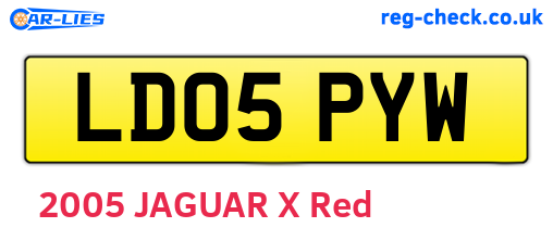 LD05PYW are the vehicle registration plates.