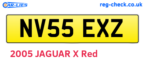 NV55EXZ are the vehicle registration plates.