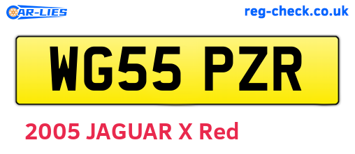 WG55PZR are the vehicle registration plates.