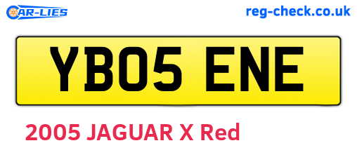YB05ENE are the vehicle registration plates.