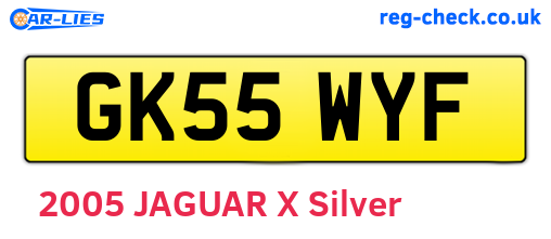 GK55WYF are the vehicle registration plates.