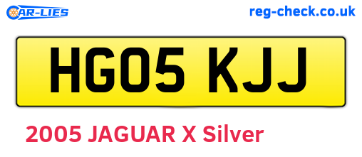 HG05KJJ are the vehicle registration plates.