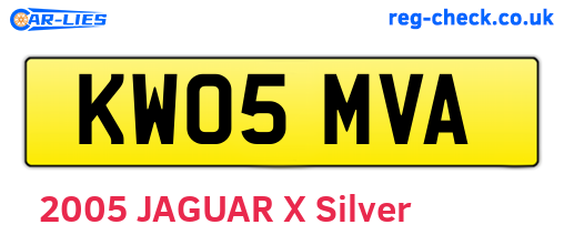 KW05MVA are the vehicle registration plates.