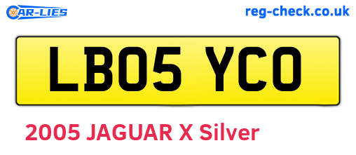 LB05YCO are the vehicle registration plates.