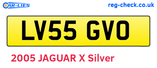 LV55GVO are the vehicle registration plates.