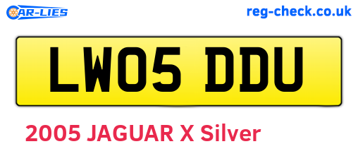 LW05DDU are the vehicle registration plates.
