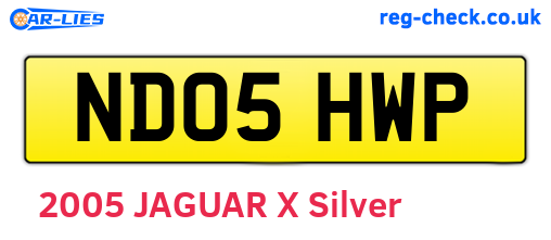 ND05HWP are the vehicle registration plates.