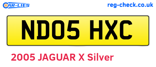ND05HXC are the vehicle registration plates.