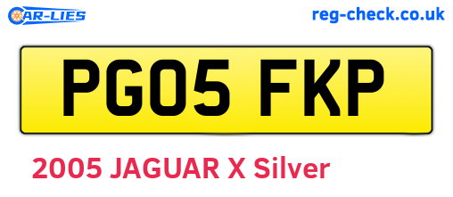 PG05FKP are the vehicle registration plates.