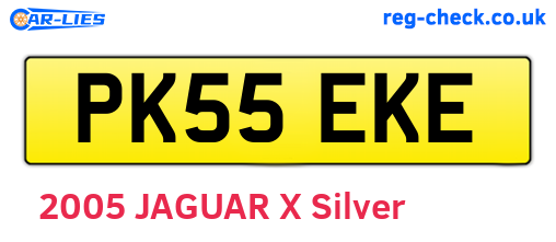 PK55EKE are the vehicle registration plates.