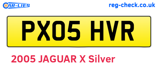 PX05HVR are the vehicle registration plates.