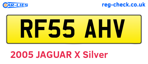 RF55AHV are the vehicle registration plates.