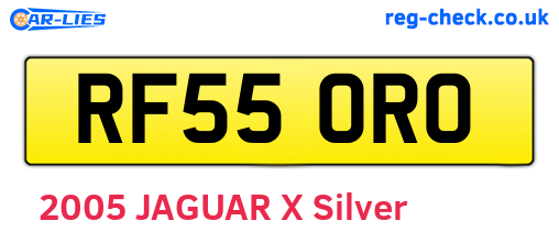 RF55ORO are the vehicle registration plates.