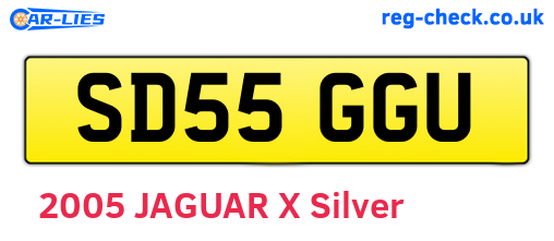SD55GGU are the vehicle registration plates.