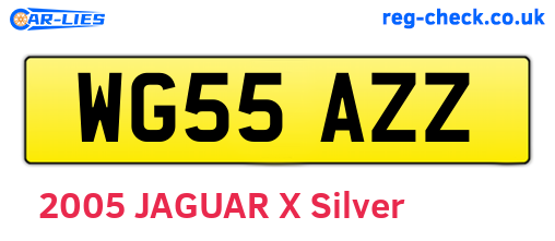 WG55AZZ are the vehicle registration plates.