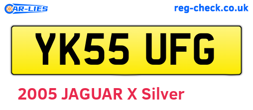 YK55UFG are the vehicle registration plates.