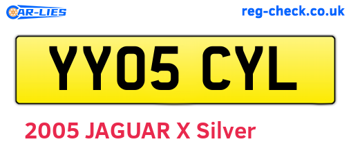 YY05CYL are the vehicle registration plates.