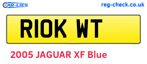R10KWT are the vehicle registration plates.