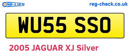 WU55SSO are the vehicle registration plates.